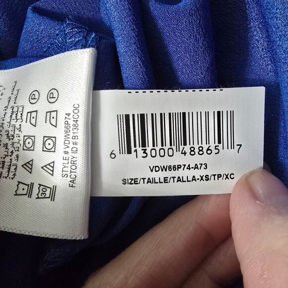 BCBGeneration NWT Neck Tie A-Line Flutter Bell Sleeve Chiffon Mini Dress Sz XS - Picture 10 of 10